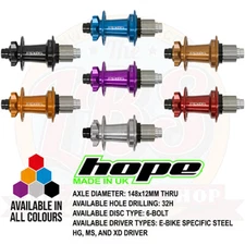 Hope Pro 5 E-Bike Rear Boost Hub 148 x 12mm  - All Specs And Colors - Brand New