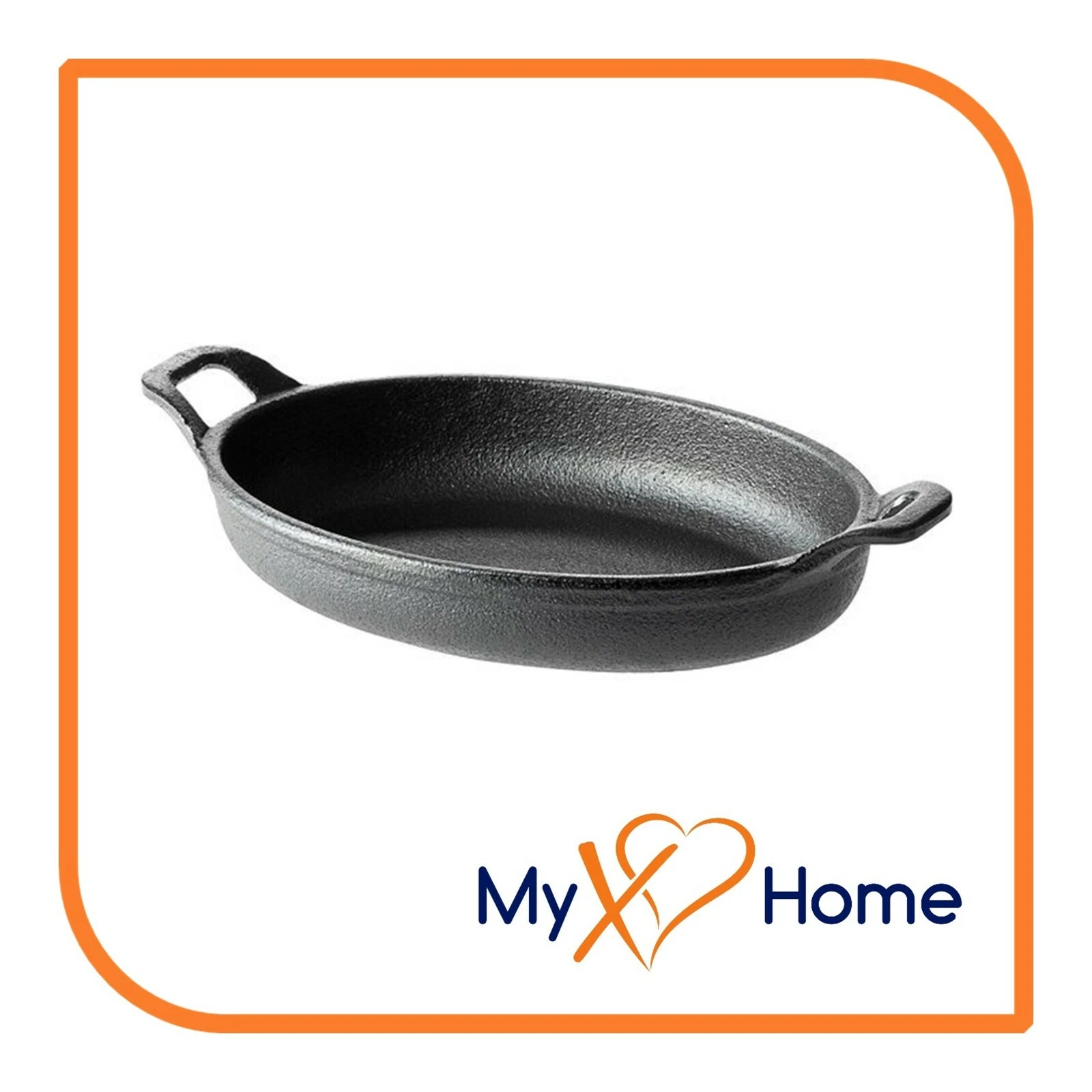 6-3/4" x 4-1/2" Oval Cast Iron Frying Pan / Skillet with Handles (1 Skillet)
Opens in a new window o