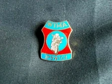 Badge Metal Pin & Enamel Motorcycle Bikes Wima Ipswich Vintage