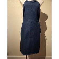 American Eagle Outfitters Denim Halter Dress Stretch Side Tie Womens 12