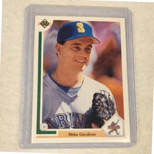 1991 Upper Deck Mike Gardiner #14 Seattle Mariners Star Rookie Baseball Card. rookie card picture