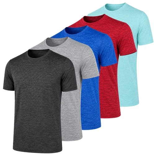 5 Pack Men's Quick Dry Athletic T-Shirts: Moisture Wicking Tees - product listing photo