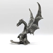 Rawcliffe Pewter Proud Parent dragon blue crystal eyes RF1733 vintage 1992
