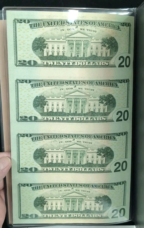 *World Reserve Monetary Exchange U.S. Government Uncut Sheet Of $20* STAR Notes - Image 2 of 4