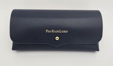 Ralph Lauren Polo Eyeglasses Sunglasses Leather Button Lock Pullover Case Black