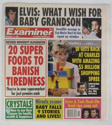 National Examiner Nov 17 1992 Elvis Princess Diana Stallone Vanna White WS2