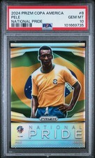 2024 PANINI PRIZM CONMEBOL COPA AMERICA NATIONAL PRIDE #8 PELE PSA 10