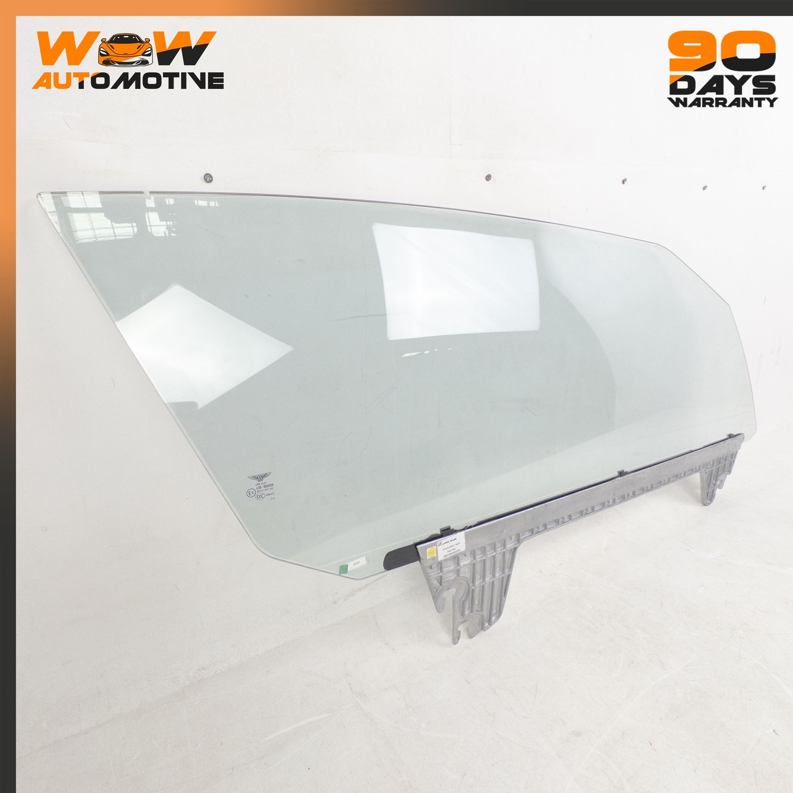 07-18 BENTLEY CONTINENTAL GTC FRONT RIGHT PASSENGER SIDE DOOR WINDOW GLASS OEM