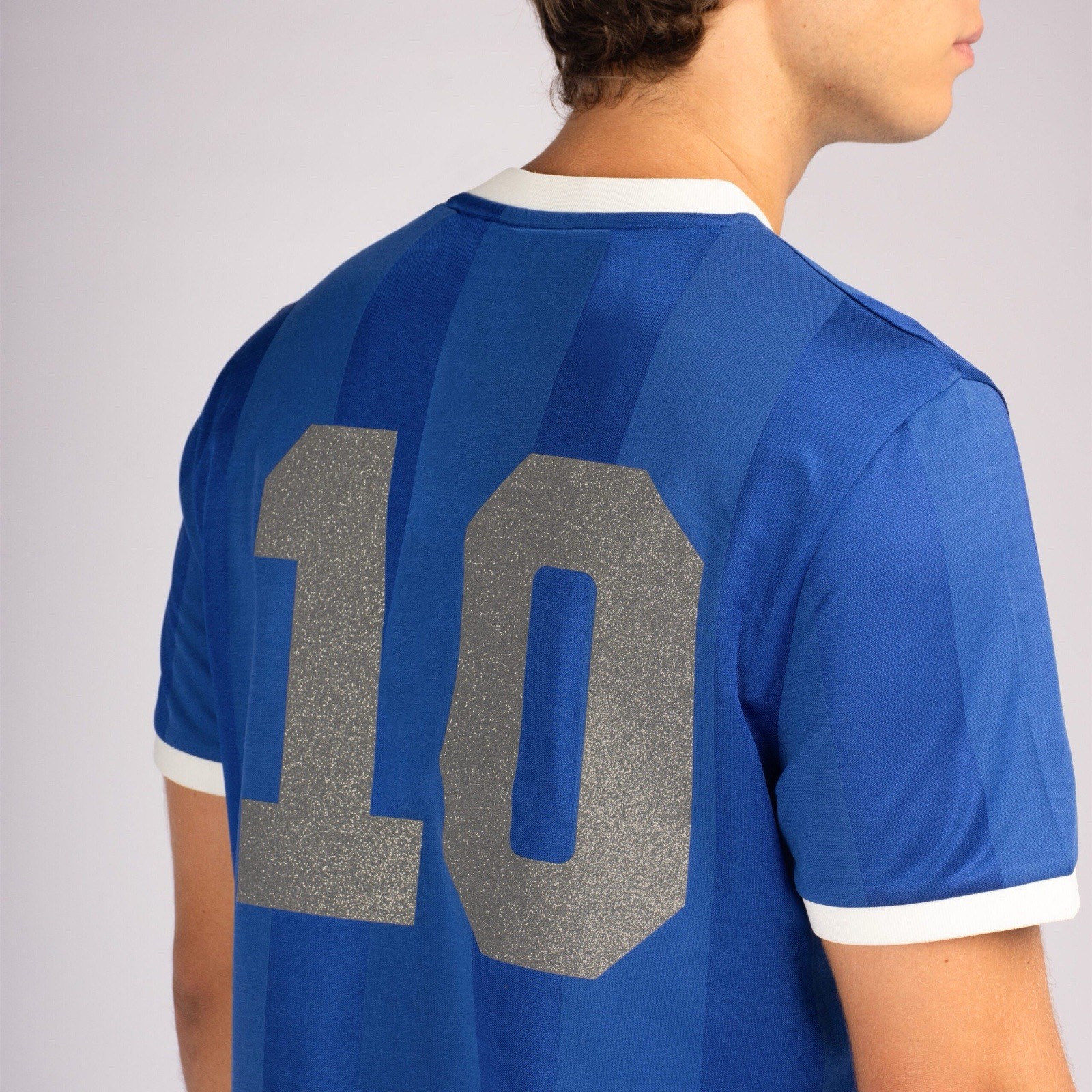 Argentina 1986 away shirt, close-up of No. 10 nameset