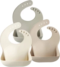 Silicone Baby Bib for Girls Boys| Adjustable Waterproof Eating Bibs| BPA Free So