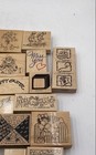 Assorted Wooden Rubber Decorative Large Checkerboard Hoppy Easter Stamps Lot — photo 3