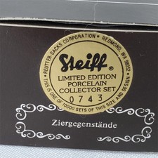 Steiff Reutter Miniature Porcelain Collector Tea Set LTD ED 1987 Germany 9 Piece