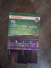 SYLVANIA 70 LED Icicle Light C9 Bulbs Multicolor White Wire