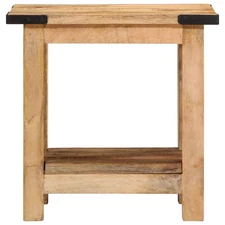 Side Table Natural Wood Solid Mango Wood Small Side Table vidaXL