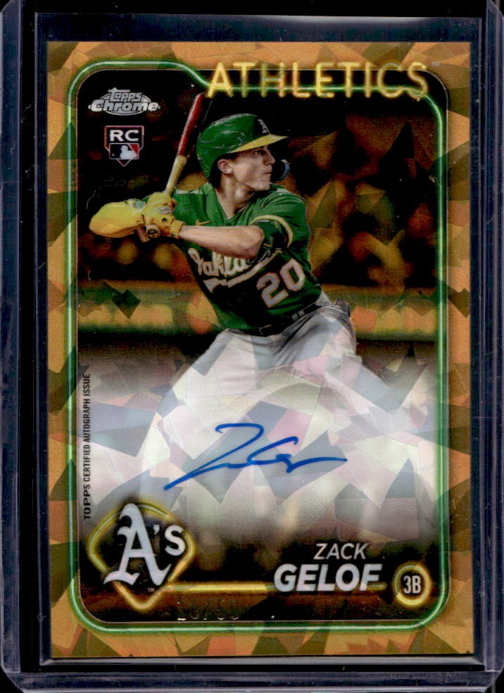 2024 Topps Chrome Update Sapphire Zack Gelof Auto RC Gold Refractor #10/50