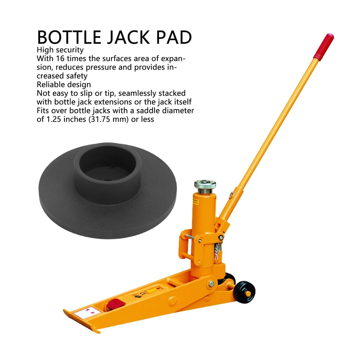 Bottle Jack Axle Adapter - Heavy-Duty Lifting Saddle For 2" & 3" Axle Tubes, 6000 Lb Capacity