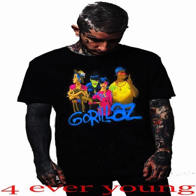 GORILLAS PLASTIC BEACH HARD ROCK PUNK ROCK T SHIRTS