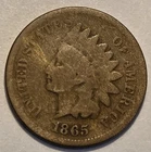 #4 "good++" Nicer Low Mintage 1865 Indian Head Cent
