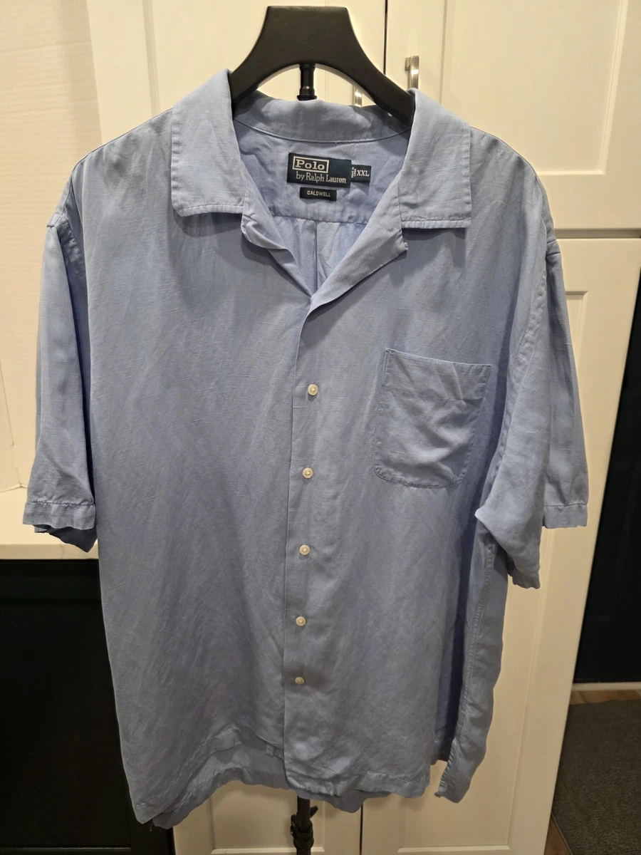 Polo Ralph Lauren Silk Short Sleeve Casual Button-Down Shirts for