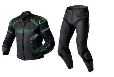 RST S1 D30 Motorcycle Sports CE Leather Jacket/Trousers 2PC Black