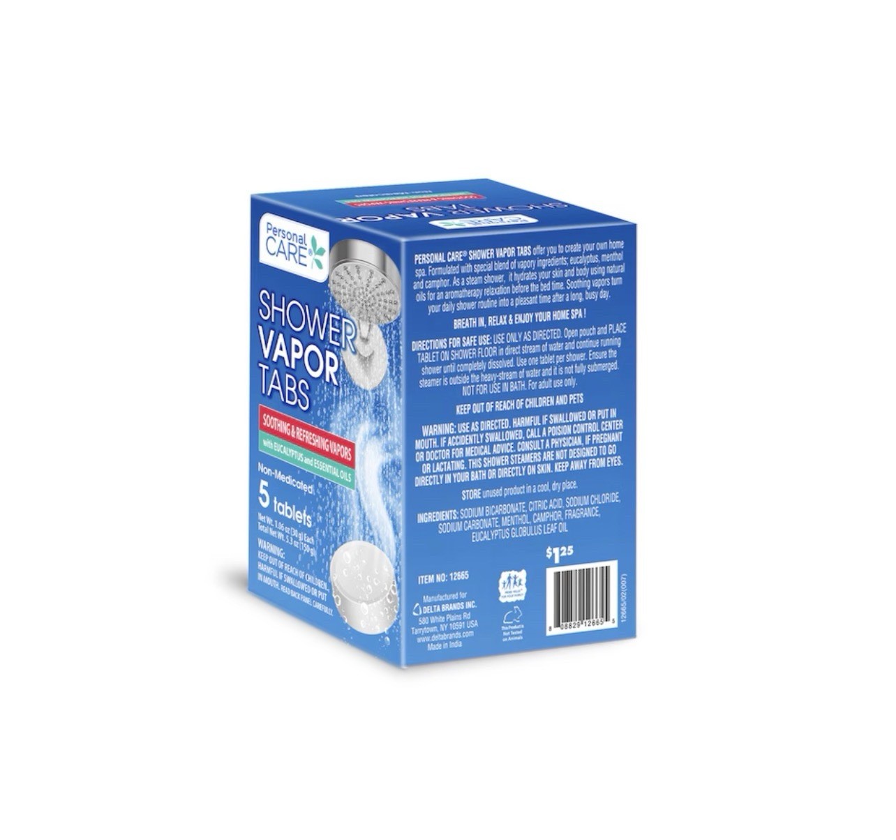 6 Box - Shower Vapor Tabs Personal Care 5 Tablets W/ Eucalyptus & Essential Oils