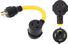 NEMA L14-30P to 10-30R 240V 30 Amp 4 Prong Twist Lock Male Plug to 3 Prong Femal