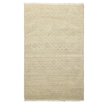 LoomBloom 3x5 Hand Knotted Wool Gray Afghan Oushak Transitional Rug