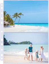 50 Pack Photo Sleeves Holds 200 5"x7" Photos, Clear Photo Page Protector for ...