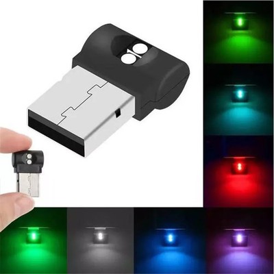 USB LED Neon Mini Car Interior Night Light Atmosphere Ambient Lamp Light X6G1
