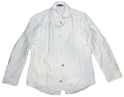 Hugo Boss Balta-S Men s Classic Jacket Size L Leinen Beige Small Stains In Back