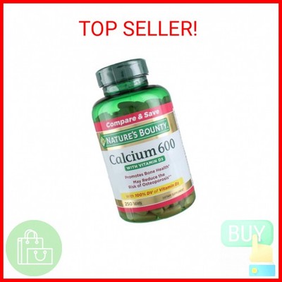 Nature's Bounty 600mg Calcium Carbonate & 800IU Vitamin D3, Supports Immune & Bo