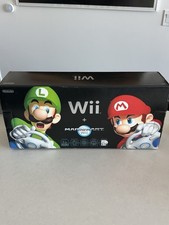 Nintendo Wii Mario Kart Racing Bundle Black Games Extra Remote