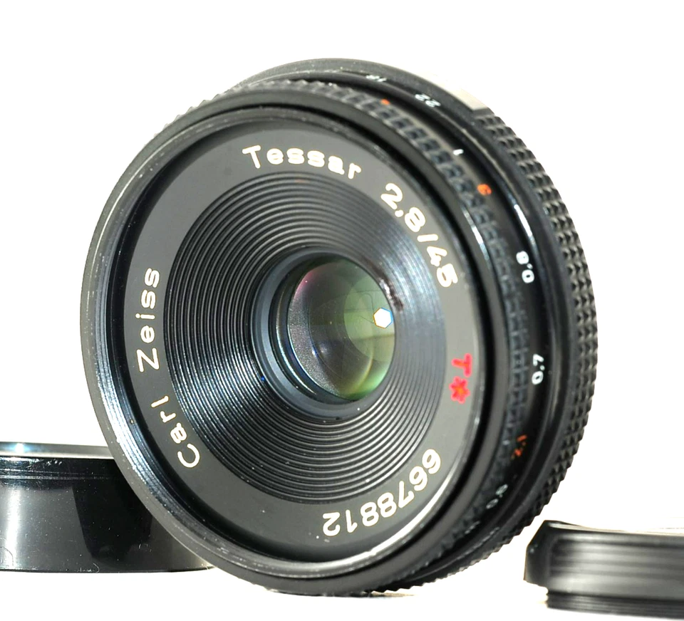 Contax Carl Zeiss Tessar T* 45mm F/2.8 MMJ C/Y MF Pancake Lens from Japan - Image 2 of 4