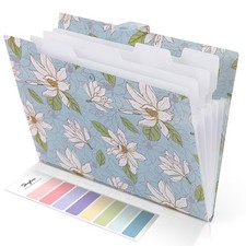 Accordion File Organizer, Floral Expanding File Folders with 5 Pockets, Cute ...