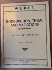 Weber - Introduction, These & Variations - für Bb Klarinette und PNO - Noten