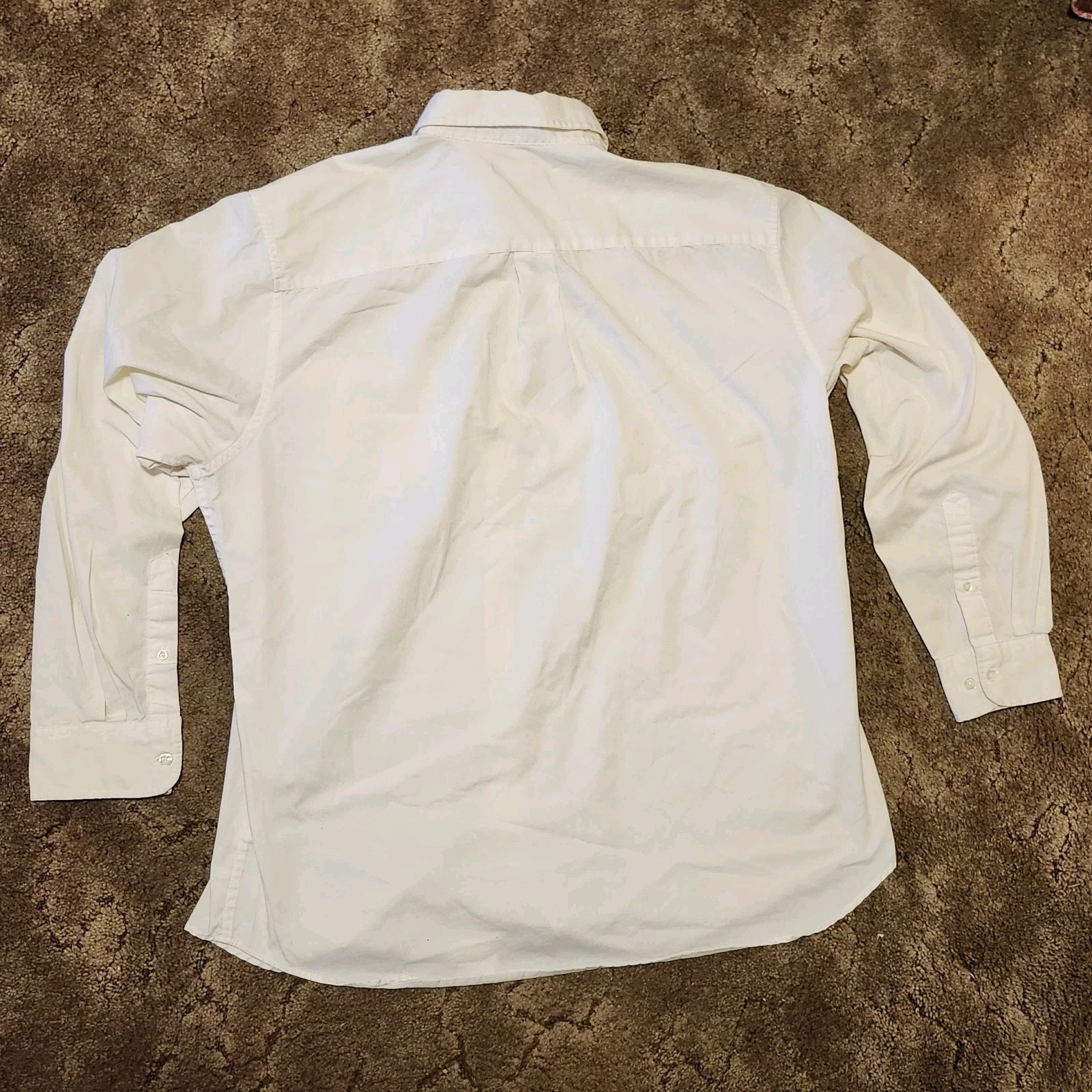 Basic Editions White Button Down Collared Long Sl… - image 5