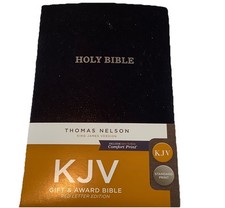 KJV New Red Letter Gift and Award Bible Comfort Print Black Leatherflex