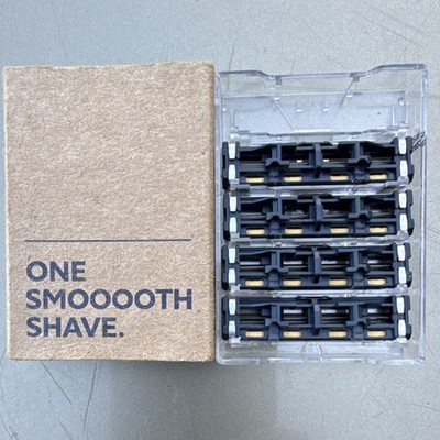 DSC Dollar Shave Club Men's Razor Refill Cartridges 4-Pack Black Gold