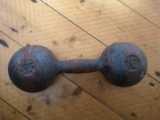 Antique Cast Iron FEDERAL Dumbbell 10kg