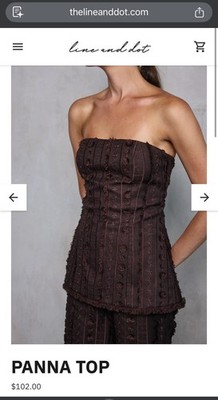 Line and Dot Panna Top Corset X-Small Brown