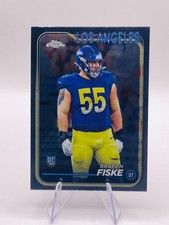 Braden Fiske 2024 Topps Chrome #273 Rookie Card Los Angeles Rams NFL. rookie card picture