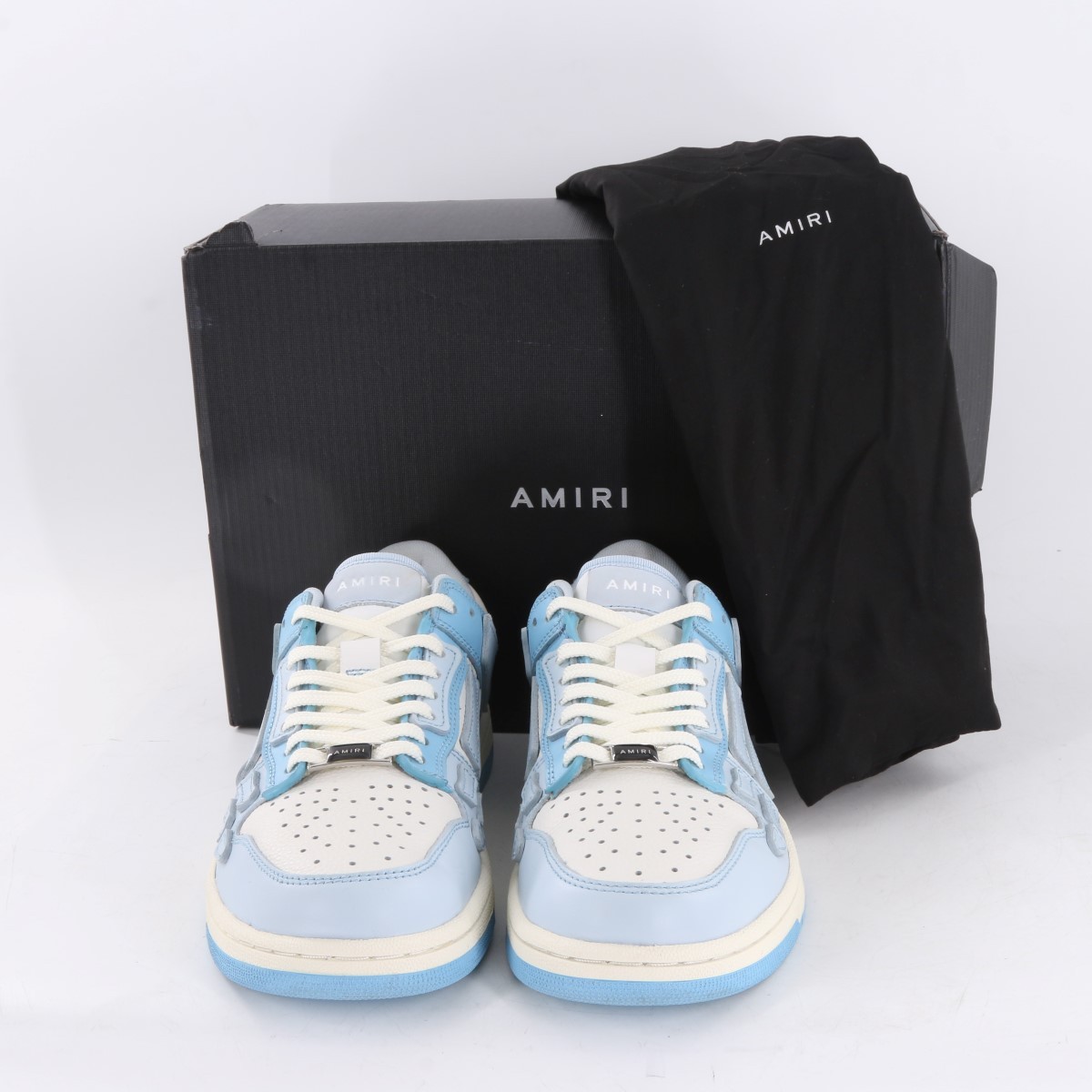 Amiri Skel Top Skeleton Low Top Sneakers Blue Size 9 US - Good (FPP012146)