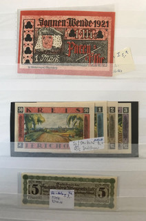 Notgeld Sammlung Sachsen Anhalt mit 57 Geldscheinen 1914 1923 Deutsches Reich