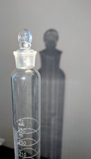 PYREX Glass 250mL TC Single Metric Scale Graduated Cylinder 22 Stopper 2982-250