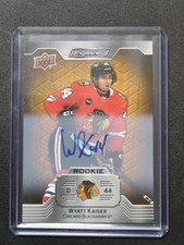 2023-24 Upper Deck Engrained Rookie Auto #110 Wyatt Kaiser - Blackhawks