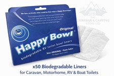 Happy Bowl 50x Biodegradable Toilet Bowl Liners – Caravan RV Motorhome Camping