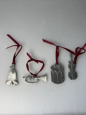 Longaberger Pewter Instruments Ornament Tie-On 2003 Sounds of the Season Bell
