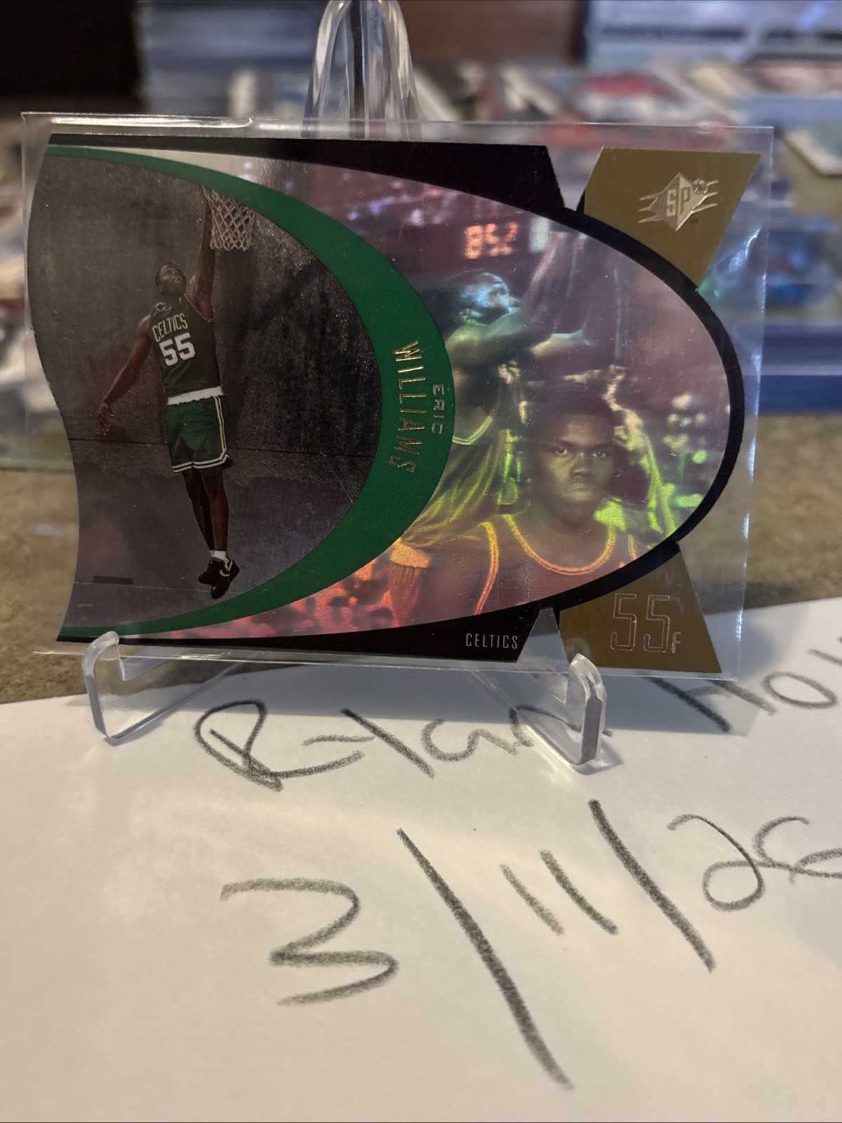 1996-97 Upper Deck SPX Eric Williams #SPX3 Die-Cut Boston Celtics Gold NBA