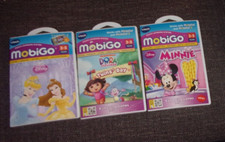 Vtech Mobigo Learning Games Lot Of 3 Minnie Cinderella Dora Twins NEW