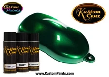 Kustom Canz MOSS GREEN CANDY 12 oz AEROSOL CAN KIT Custom Paint, HOK, Autopaint